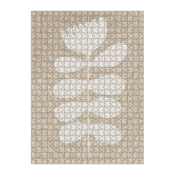 Puzzle Ravensburger "Linen collection - Flower white" artboxONE - Abstrakt - Japandi,Modern,Art,Ibiza,Kunstdruck,Geschenk,Einrichtung,Abstrakt,Kunst