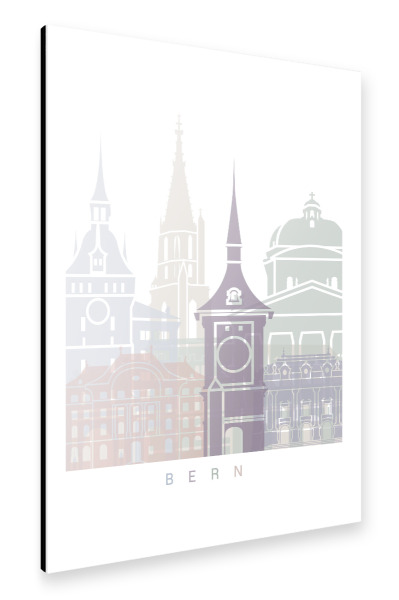 Alu-Dibond "BERN SKYLINE PASTELL" 30x20 cm artboxONE