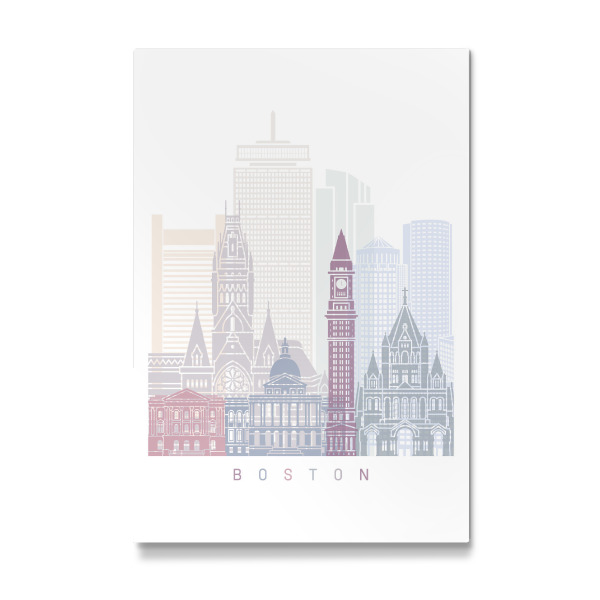 Galerie-Print "Boston-Skyline-Pastell" 30x20 cm artboxONE