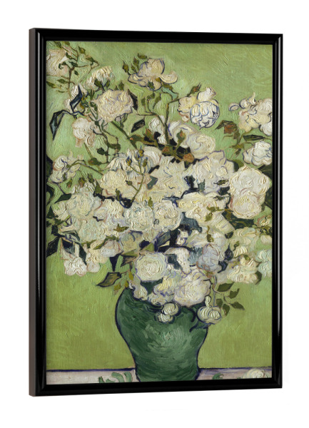 Poster mit schwarzem Rahmen "Weiße Rosen" artboxONE - Natur,Floral,Liebe,Für Mama,Für Papa