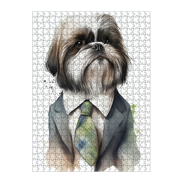Puzzle Ravensburger "Geschäftshund Shih Tzu" artboxONE - Tiere,Lustig