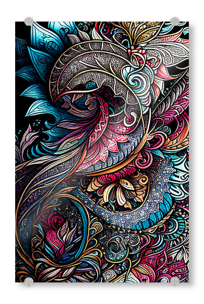 Acrylglasbild "Bunte Ornamenttexturen" artboxONE - Abstrakt