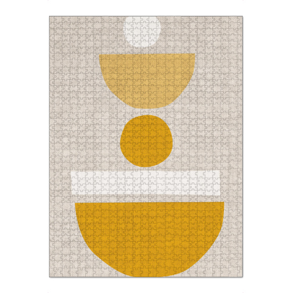 Puzzle Ravensburger "Linen sunkiss" artboxONE - Abstrakt - Japandi,Modern,Art,Wabisabi,Ibiza,Kunstdruck,Vacation,Geschenk,Wohnung - Bild japandi