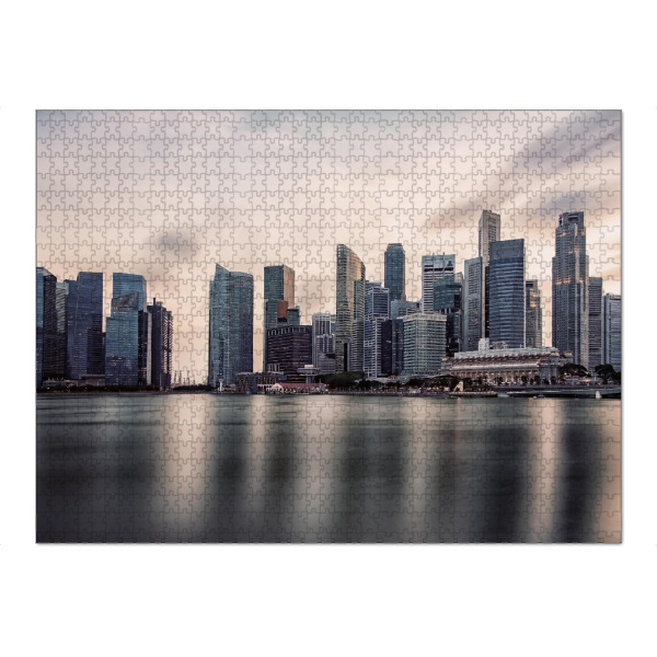 Puzzle Ravensburger "Abend in Singapur" artboxONE - Städte,Reise,Architektur,Reise / Asien,Städte / Singapur