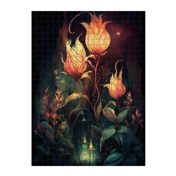 Puzzle Ravensburger "Leuchtende Blumenkunst" artboxONE - Abstrakt