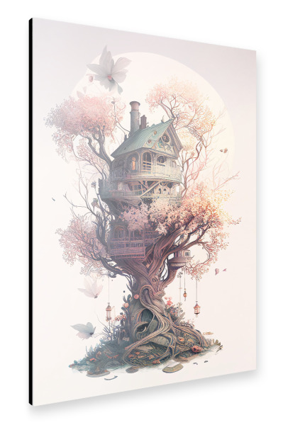 Alu-Dibond "Verträumte Baumhausmalerei" 30x20 cm artboxONE