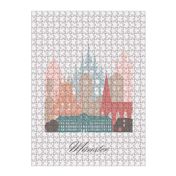artboxONE Puzzle "Münster Skyline Pastellstil" artboxONE - Städte,Reise,Architektur,Kartografie