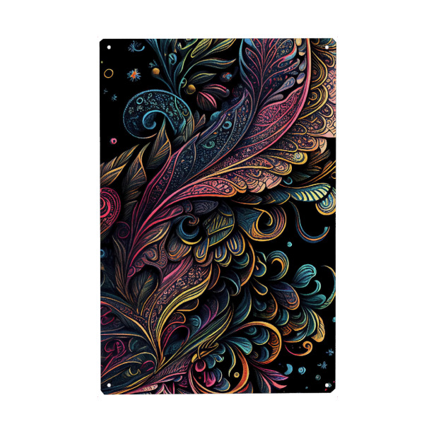 Holzbild "Dunkle Ornamenttexturen" artboxONE - Abstrakt
