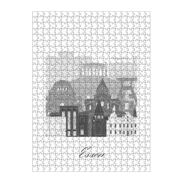 artboxONE Puzzle "Essener Skyline schwarz-weiß" artboxONE - Städte,Reise,Architektur,Kartografie