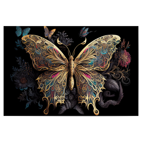 Poster 30x20 cm "Heller Zierschmetterling" artboxONE - Tiere,Abstrakt
