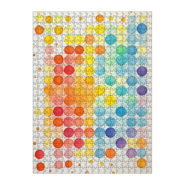 artboxONE Puzzle "Bunte Punkte" artboxONE - Abstrakt - Kunst,Kreis,Kreise,Punkte,Farbton,Malerei,Muster,Punkte,Regenbogen,Textur,Aquarell