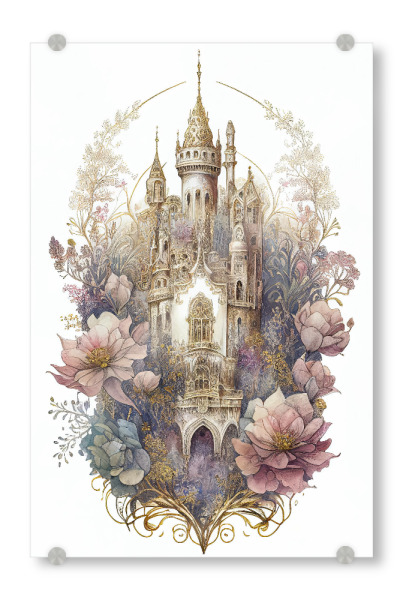 Acrylglasbild "Verträumtes Blumenschloss" artboxONE - Architektur