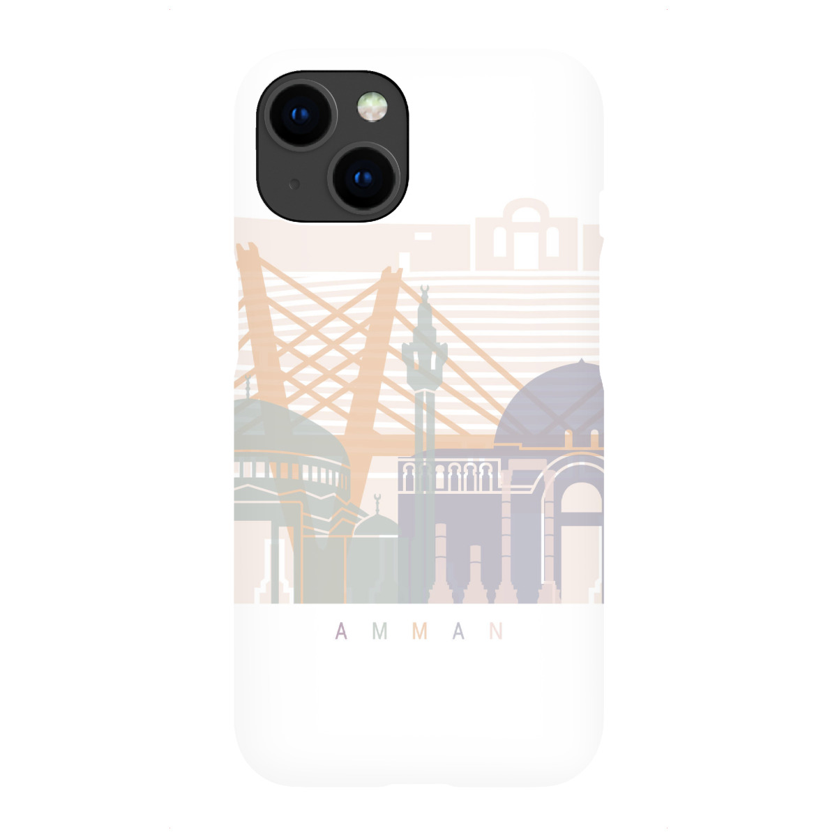 "AMMAN SKYLINE PASTELL"für iPhone - Premium-Case Handyhülle artboxONE