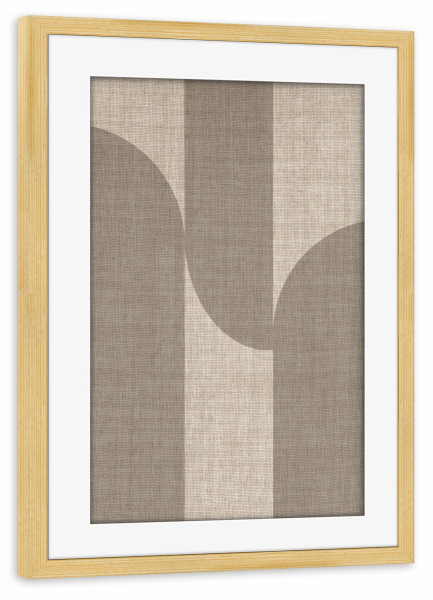 Poster mit Rahmen kiefer "Modern art - church" artboxONE - Abstrakt - Japandi,Modern,Art,Wabisabi,Ibiza,Kunstdruck,Vacation,Geschenk,Einrichtung