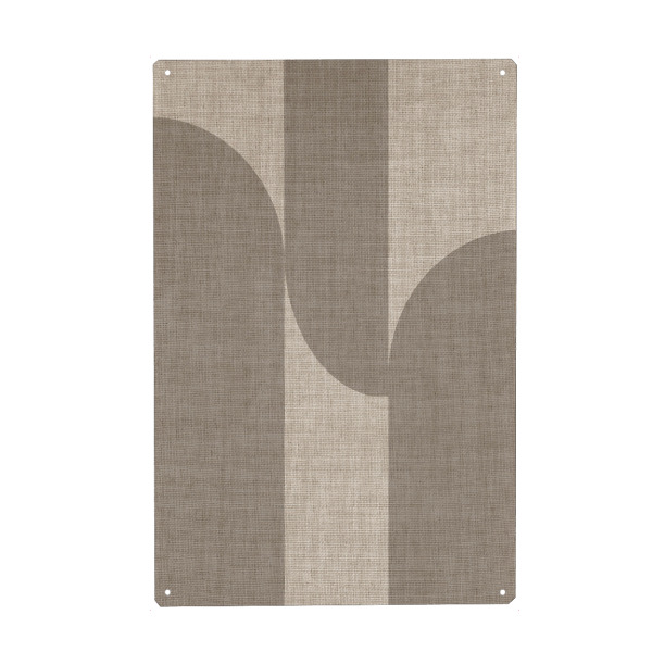 Metall Poster "Modern art - church" artboxONE - Abstrakt - Japandi,Modern,Art,Wabisabi,Ibiza,Kunstdruck,Vacation,Geschenk,Einrichtung - Blechschild