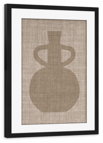 Poster mit Rahmen schwarz "Japandi vase BEBE" artboxONE - Abstrakt - Japandi,Modern,Art,Ibiza,Kunstdruck,Geschenk,Einrichtung,Abstrakt,Kunst