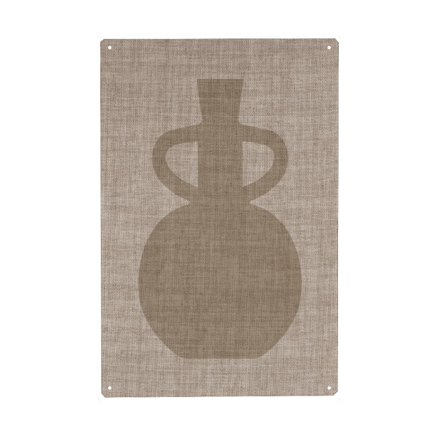 Metall Poster "Japandi vase BEBE" artboxONE - Abstrakt - Japandi,Modern,Art,Ibiza,Kunstdruck,Geschenk,Einrichtung,Abstrakt,Kunst - Blechschild