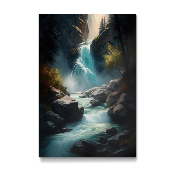 Galerie-Print "Üppige Wasserfallmalerei" 30x20 cm artboxONE