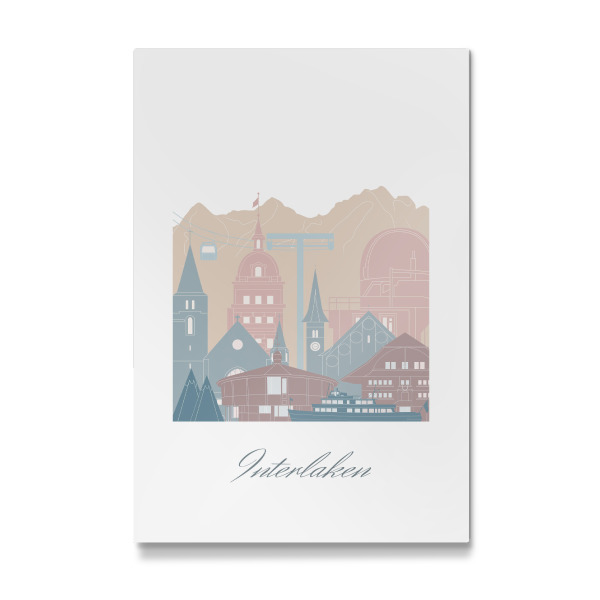 Galerie-Print "Skyline Interlaken in Erdtönen" 30x20 cm artboxONE