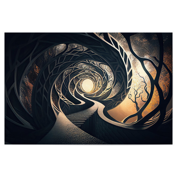 Poster 30x20 cm "Surreale Waldmalerei" artboxONE - Abstrakt