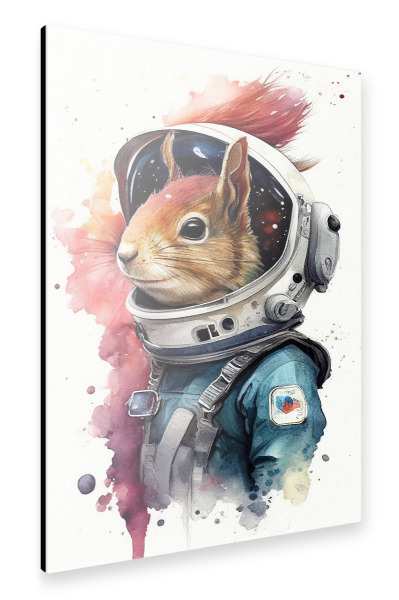 Alu-Dibond "Eichhörnchen im Raumanzug" 30x20 cm artboxONE