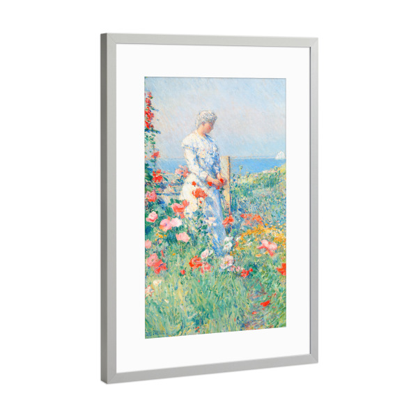Poster mit Rahmen Silber "Blumengarten-Bunt" artboxONE - Natur,Floral,Menschen,Für Mama,Für Papa