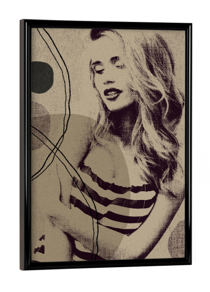 Poster mit schwarzem Rahmen "Woman sixth" artboxONE - Abstrakt - Japandi,Modern,Art,Ibiza,Kunstdruck,Geschenk,Einrichtung,Abstrakt,Kunst