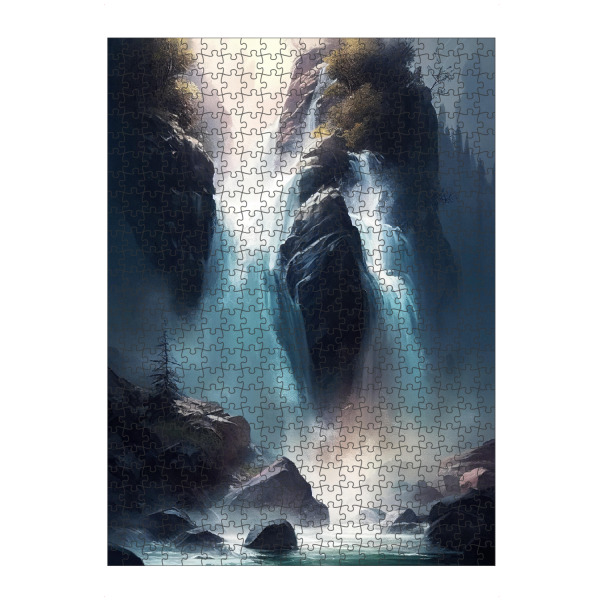 artboxONE Puzzle "Gemälde einer riesigen Kaskade" artboxONE - Natur