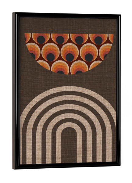 Poster mit schwarzem Rahmen "Linen retro ROBIN" artboxONE - Abstrakt - Japandi,Modern,Art,Ibiza,Kunstdruck,Retro,Einrichtung,Abstrakt,Kunst