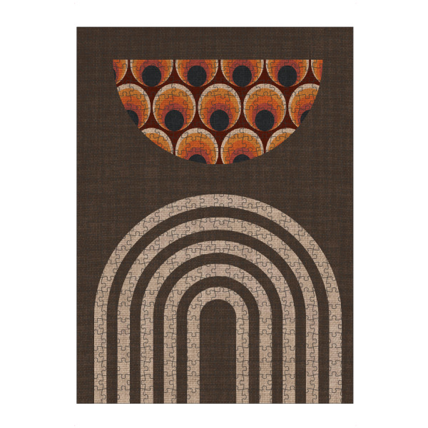 Puzzle Ravensburger "Linen retro ROBIN" artboxONE - Abstrakt - Japandi,Modern,Art,Ibiza,Kunstdruck,Retro,Einrichtung,Abstrakt,Kunst - Bild japandi