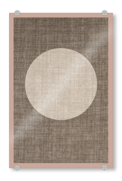 Acrylglasbild "Linen circle brown EVA" artboxONE - Abstrakt - Japandi,Modern,Art,Ibiza,Kunstdruck,Geschenk,Einrichtung,Abstrakt,Kunst