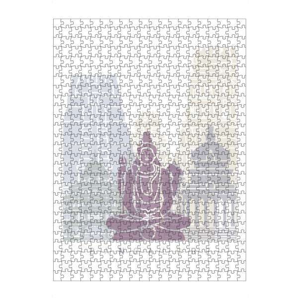 artboxONE Puzzle "SKYLINE-PASTELL VON BANGALORE" artboxONE - Städte,Reise