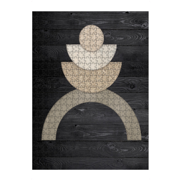artboxONE Puzzle "Wood zen" artboxONE - Abstrakt - Japandi,Modern,Art,Ibiza,Kunstdruck,Einrichtung,Black,Wood - Bild japandi