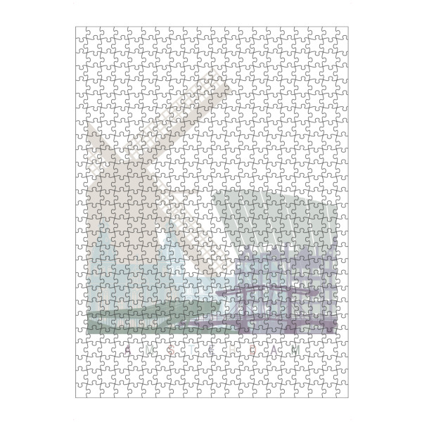 Puzzle Ravensburger "AMSTERDAM SKYLINE PASTELL" artboxONE - Städte,Reise