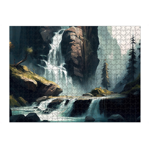 Puzzle Ravensburger "Kaskadental-Malerei" artboxONE - Natur