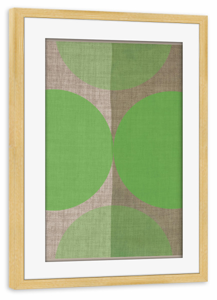 Poster mit Rahmen kiefer "Linen art GREEN" artboxONE - Abstrakt - Japandi,Modern,Art,Ibiza,Kunstdruck,Geschenk,Einrichtung,Abstrakt,Kunst