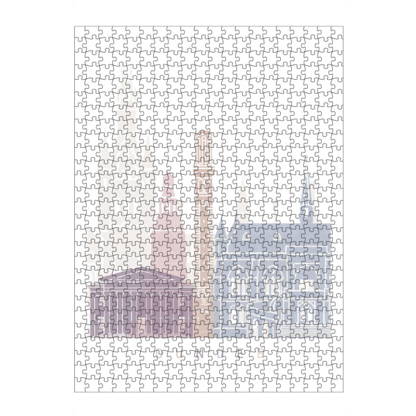 Puzzle Ravensburger "DUNDEE SKYLINE PASTEL" artboxONE - Städte,Architektur