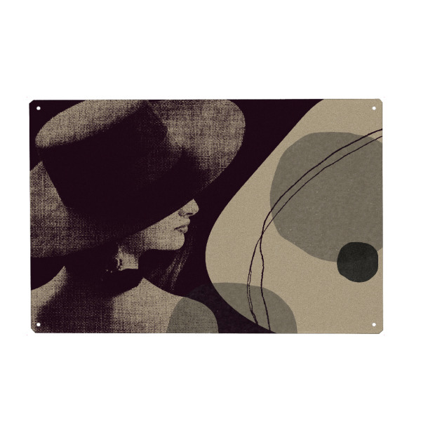 Metall Poster "Linen collection - woman fourth" artboxONE - Abstrakt - Japandi,Modern,Art,Ibiza,Kunstdruck,Geschenk,Einrichtung,Abstrakt,Kunst