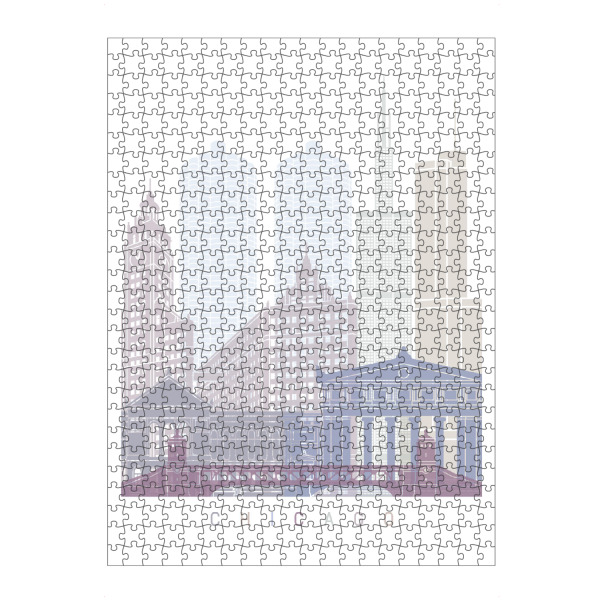 Puzzle Ravensburger "CHICAGO-SKYLINE-PASTELL" artboxONE - Städte,Reise,Architektur