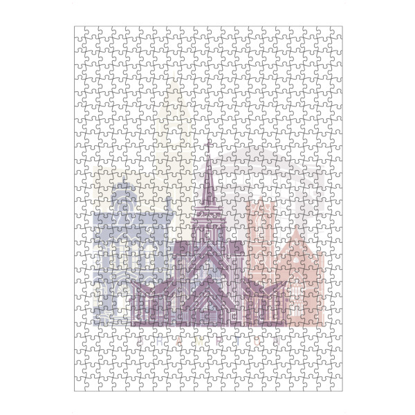 artboxONE Puzzle "Brampton-Skyline-Pastell" artboxONE - Städte,Architektur