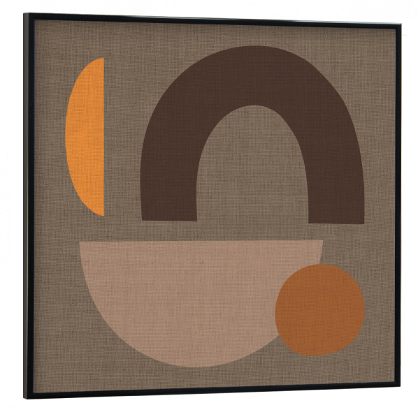 Poster mit schwarzem Rahmen 30x30 cm "Retro linen - JAPANDI ELSA" artboxONE - Abstrakt