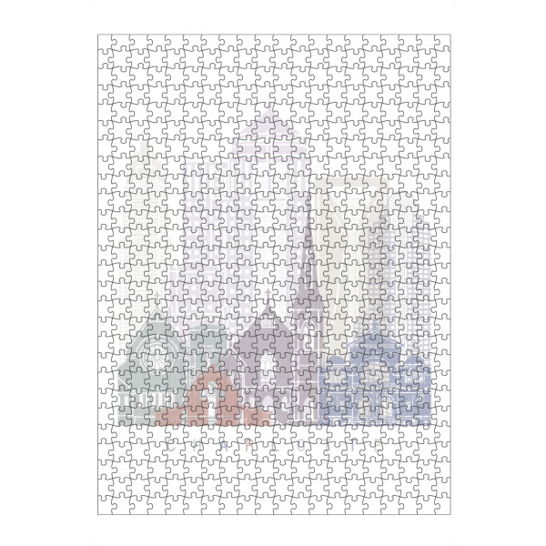 artboxONE Puzzle "CHARLOTTE-SKYLINE-PASTELL" artboxONE - Städte,Architektur