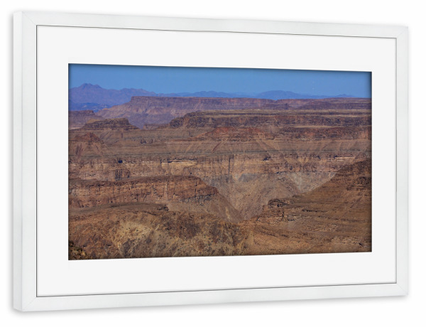 Poster mit Rahmen weiß "Fish River Canyon in Afrika" artboxONE - Natur,Reise / Afrika