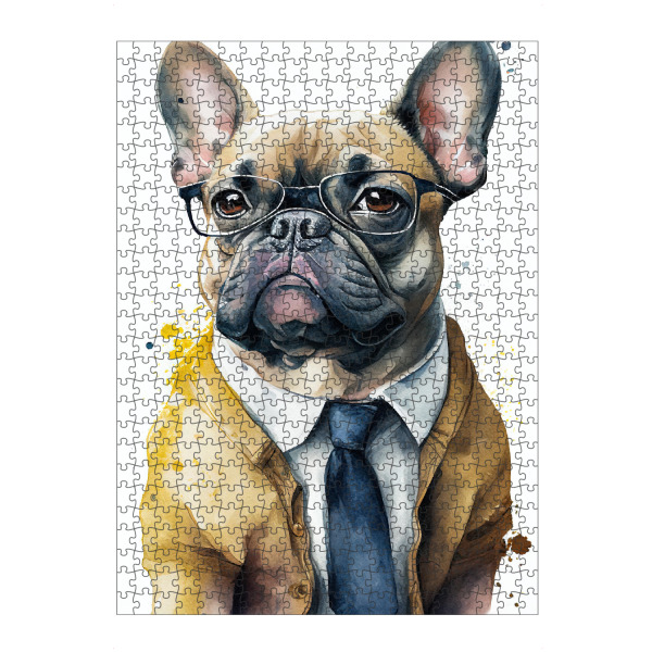 Puzzle Ravensburger "Bulldogge-Geschäftshund" artboxONE - Tiere,Lustig