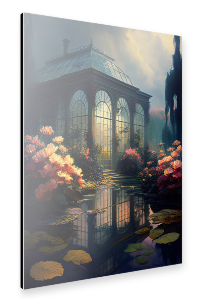 Alu-Dibond "Garten bei Nacht malen" 30x20 cm artboxONE