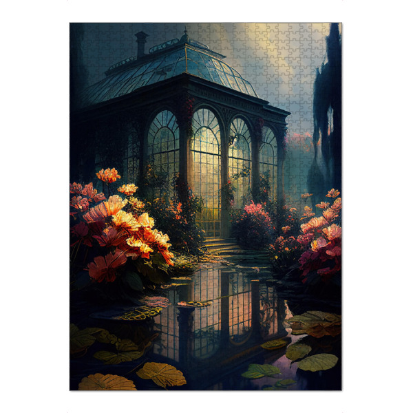 Puzzle Ravensburger "Garten bei Nacht malen" artboxONE - Natur,Floral