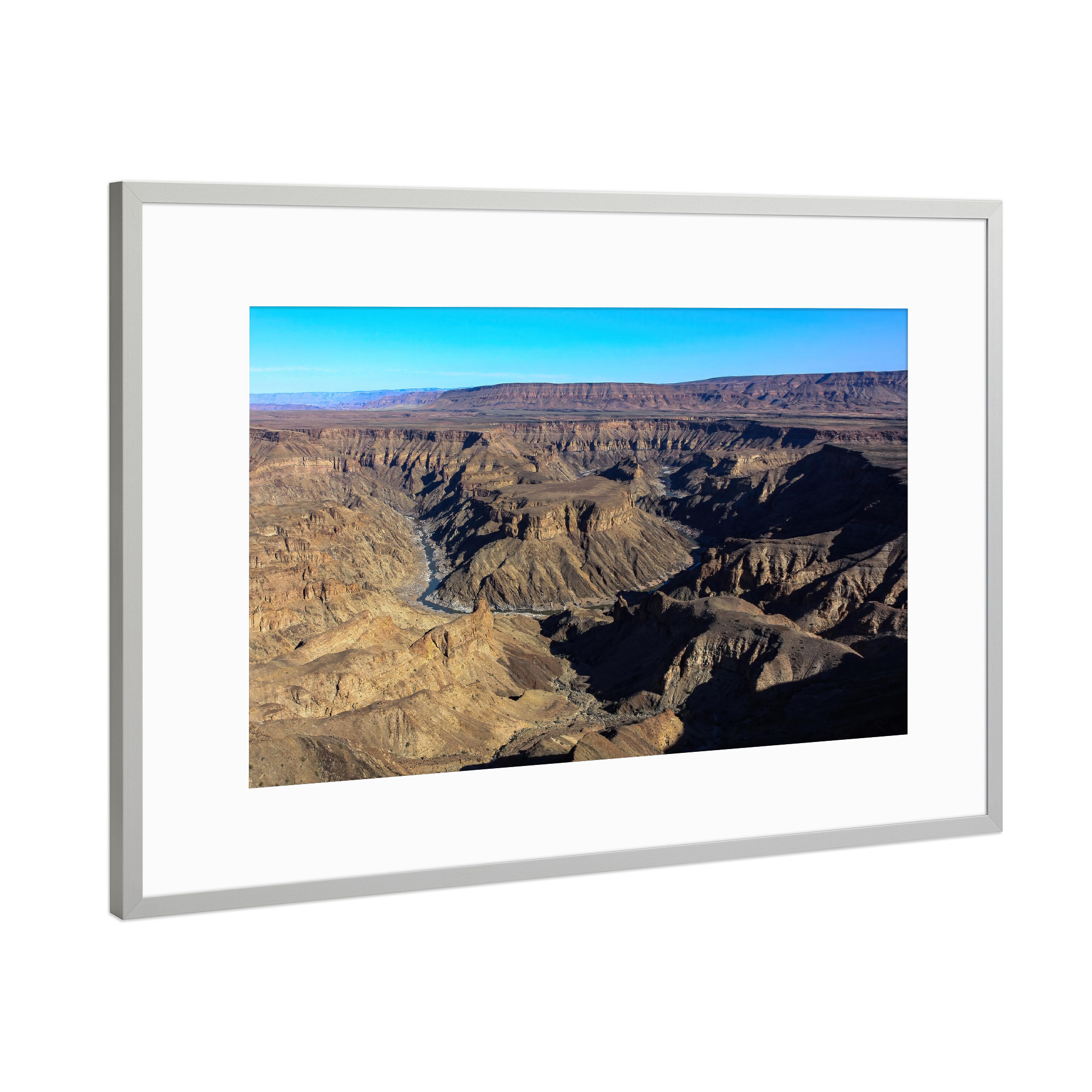 Poster mit Rahmen Silber "Der Fish River Canyon" artboxONE - Natur,Reise / Afrika