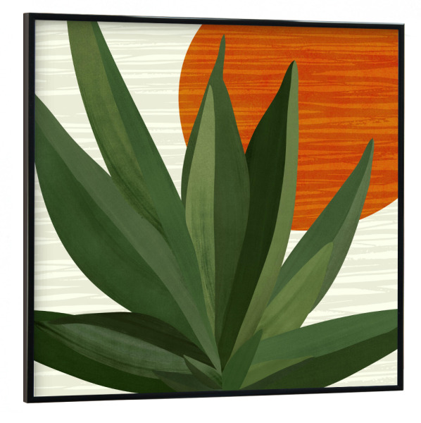Poster mit schwarzem Rahmen 30x30 cm "Seele der Wüste" artboxONE - Natur,Floral - Wüste,Kaktus,Pflanze,Sonnenuntergang,Szene