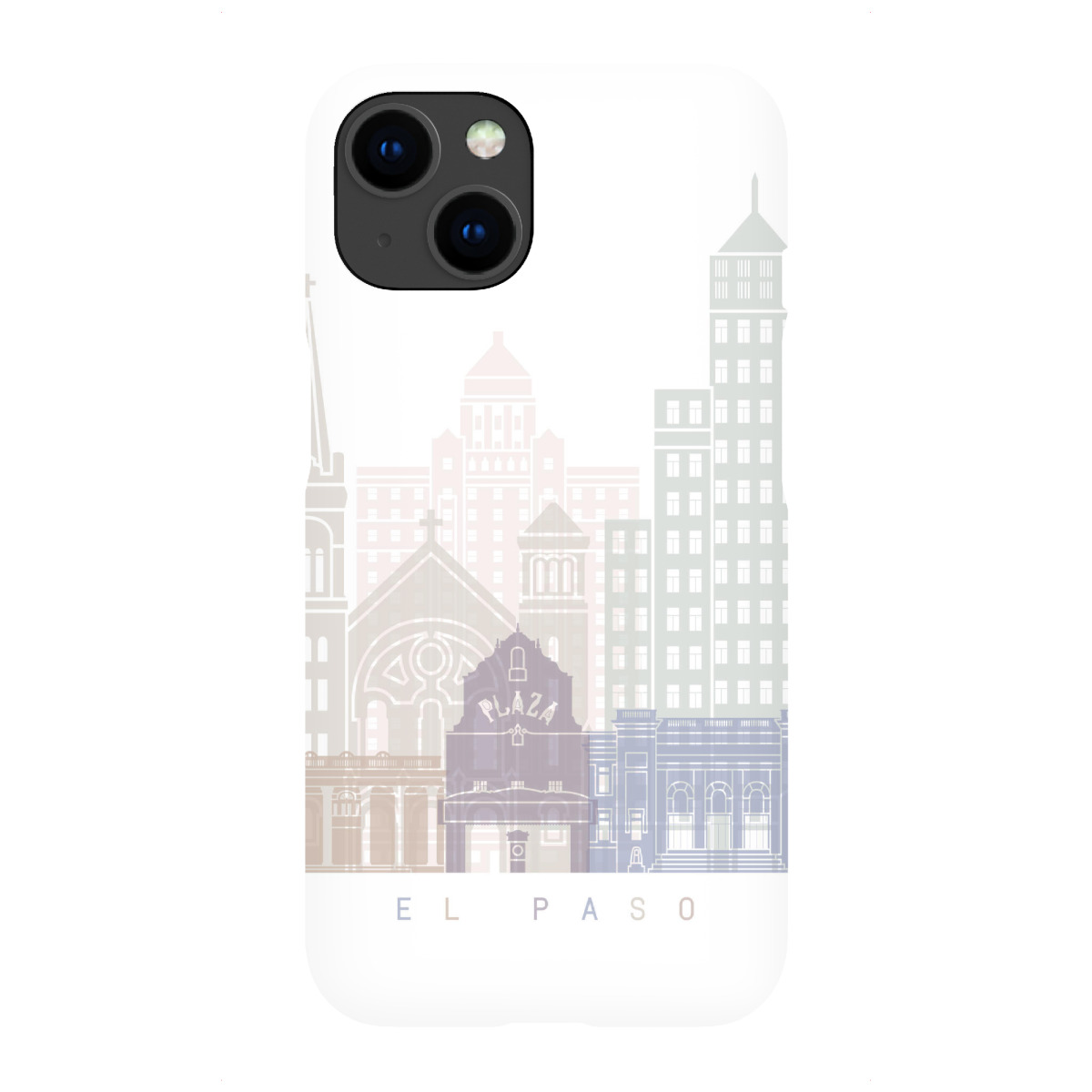 "EL PASO-SKYLINE-PASTELL"für iPhone - Premium-Case Handyhülle artboxONE