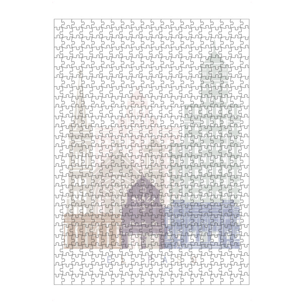 artboxONE Puzzle "EL PASO-SKYLINE-PASTELL" artboxONE - Städte,Architektur
